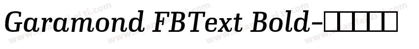 Garamond FBText Bold字体转换